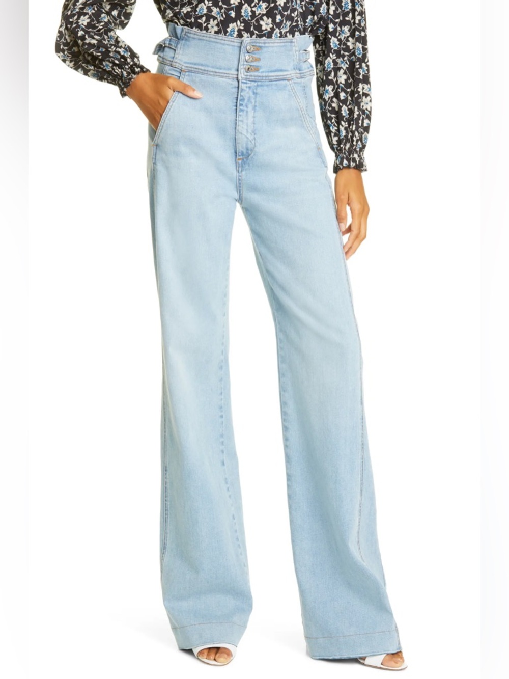 Veronica Beard Vira Wide Leg high rise jeans